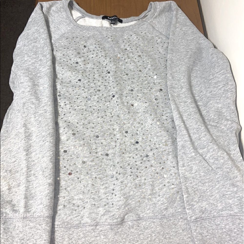Sequins long sleeve lightweight sweater